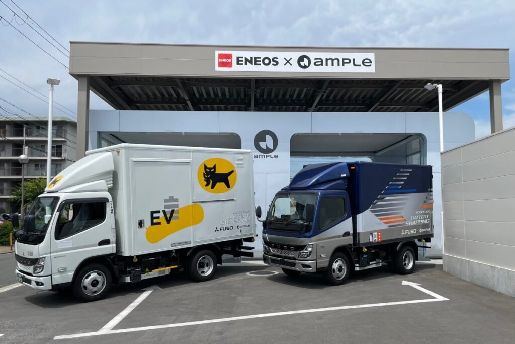 Mitsubishi Supports Ample’s Innovative EV Battery Charging Approach